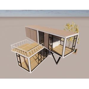 20ft or 40ft Luxury Design Two Layers Apartment Fabricated Living Portable