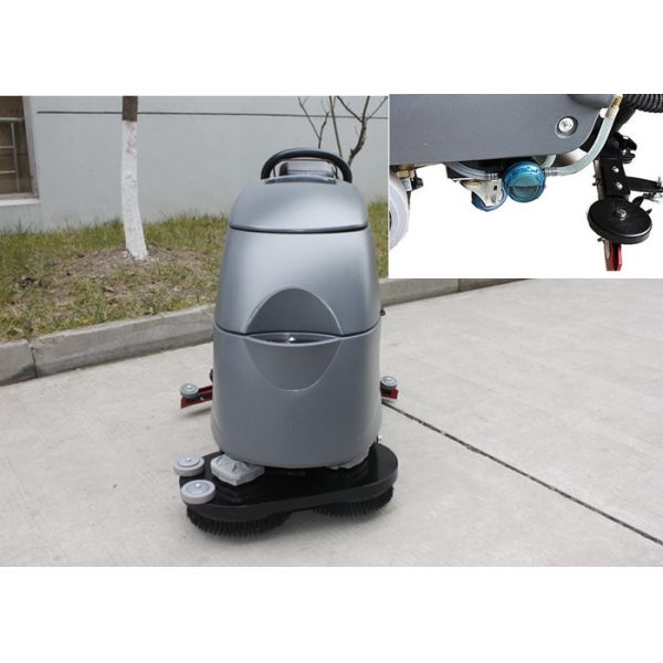 Quality Two Brushes Commercial Floor Cleaning Machines With Solution Level Checking Hose wholesale