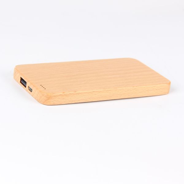 Mobile Phone Wooden Power Bank High Energy Efficiency 8000mAh / 6000mAh Available