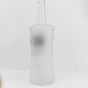 Custom Glass Bottle Round Empty Vodka Whiskey 750ml 1000ml Decorative Liquor