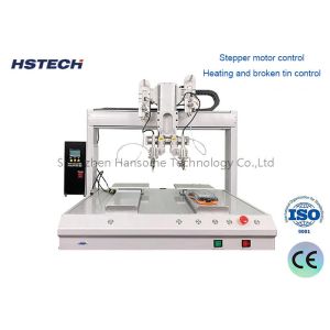 Stable Temperature Control Automatic Soldering Robot with Display 2 Workbenches