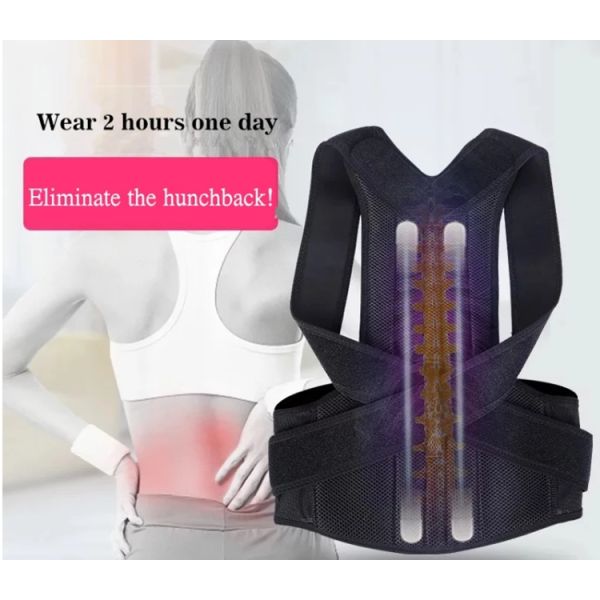 Unisex Adjustable Upper Back Brace Posture Corrector For Release Back Pain