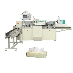 Fully Automatic V Fold Facial Tissue Paper Boxed Packing Machine
