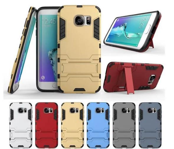Quality Defender Dual Hybrid Armor Bracket Stand Case For iphone 5 6 plus note 4 7 S6 S7 Protective tpu pc Shockproof Cover wholesale