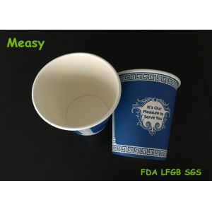 Custom American Style 8oz Disposable Paper Cups Blue Color Printing