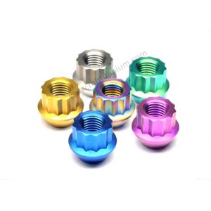 Conical Seat Titanium Wheel Lug Nuts GR5 HEX19 60 Degree M12 X 1.25 Wheel Nuts