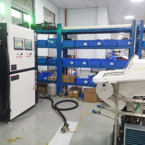 Quality R32 R22 AC Refrigerant Charging Machine Vacuum Filling Station wholesale