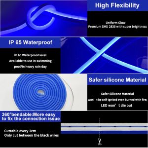 12V SMD2835 Flex Led Neon Rope Cut Length 1cm 2 Year Warranty