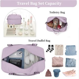 Airplane Friendly Carry On Dufflel Travel Bag With Wet Pocket Waterproof Large