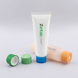 White Clean Face Tube Customized Face Wash Tubes 70ml - 180ml With Matt Center