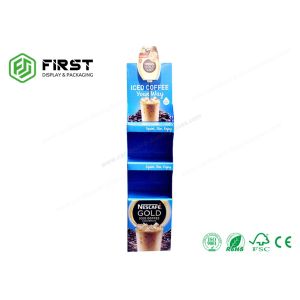 CMYK Printing foldable Corrugated Cardboard Display Stand With Custom Color