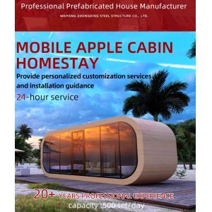 Modern Design Style Portable Apple Cabin Container House Prefab Capsule Home for