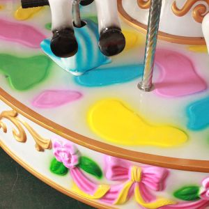 6 Players Amusement Park Carousel Rides Coin Operated Kids Arcade Game Machine