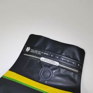 OPP 80mm Coffee Pouch With Valve , Side Gusset Pouch With Zipper