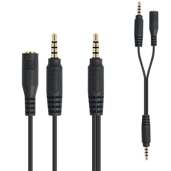 2 In 1 Cable Conversion Extension 3.5 Stereo Plug To 3.5 Stereo Plug To 4/1