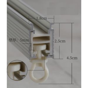 Heavy Duty Bendable Plastic Aluminum Pole Window Curved Curtain Rod Track Rail