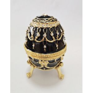 Faberge Egg Jewelry Box Series Hand Painted Jewelry Trinket Box with Rich Enamel