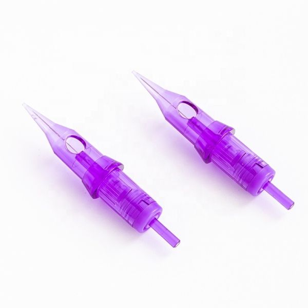 Quality Permanent Makeup Pink/grey / Purple Tattoo Cartridge Needles Eyebrow Eyeliner Lip Microblading for Rotary Machines 20 PCS/Box wholesale