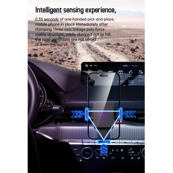 Powerful And Versatile Magsafe Car Mount Charger RGB Light Display