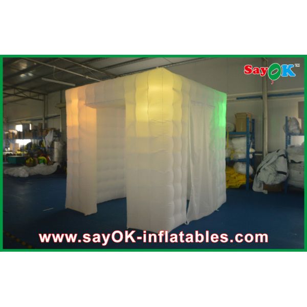 Inflatable Party Decorations 2 Doors Inflatable Photo Booth , Led Light Attractive Wedding Photo Booth