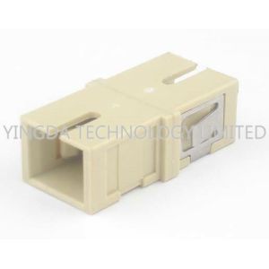 Durable OM2 Multimode Optical Fiber Coupler Without Flange SC Adapter Beige