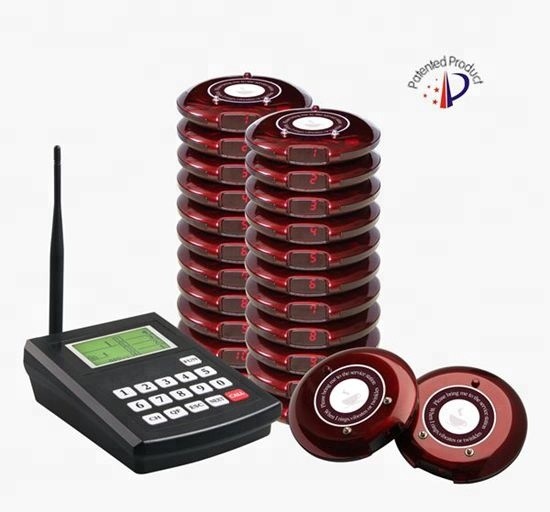 customer number calling and vibrating coaster pager for cook calling customer to