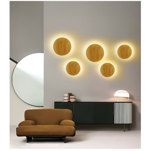 8W 12W Modern Nordic Interior Wooden Wall Lamp Bedroom Bedside Aisle Design Round Oval LED ceiling lamp(WH-WA-54)