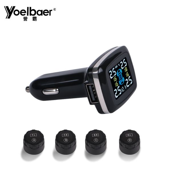 Quality Solar Wireless Tyre Pressure Monitoring System Universal External Sensor Car TPMS wholesale