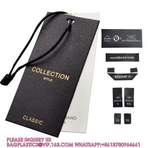 Luxury Recycled Garment Labels Embossed Custom Printing Hang Tags Special