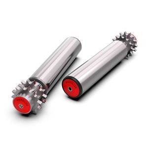 High Strength Steel Conveyor Roller With Double Sprocket For Heavy Load
