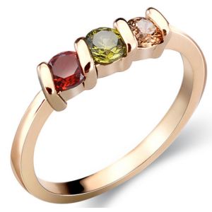 Cheap 18K gold plated fine zircon ring, hot models for sale