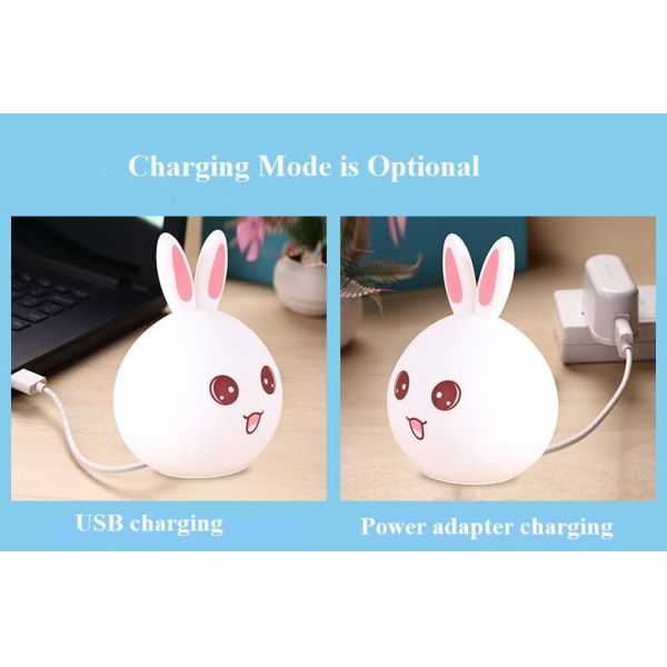 Custom 120mm Rabbit Night Light Silicone Household Items