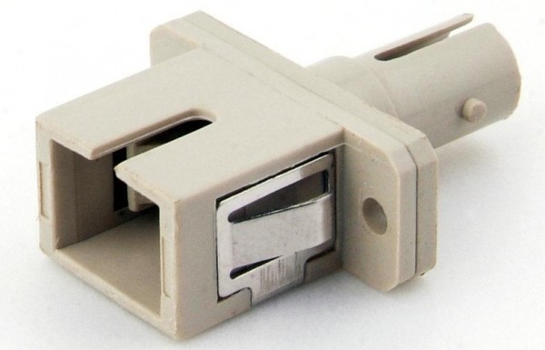 Quality Fiber Optic adapter SC to ST hybrid adapter Simplex  with plastic housing with different color cap wholesale