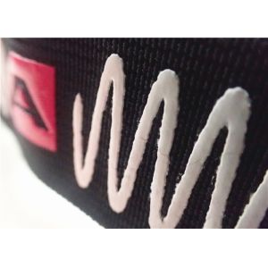 Smooth Feel Shiny Surface Jacquard Elastic Band With Screen Printing Silicon