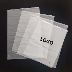 Double 12 Silk CPE Custom Clear Zip Bags High Tensile Strength