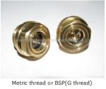 male thread tempered glass Brass Bulls Eye Level Glass Gauge in NPT BSP Metric