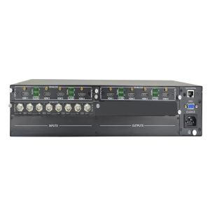 DVI Video Matrix Switcher with 4 Inputs and 4 Outputs Controlled by Front Panel