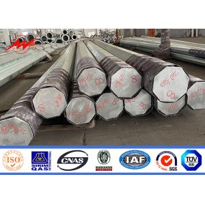 Hot Dip Galvanized Electrical Transmission Pole For Strong Wind Resistance And