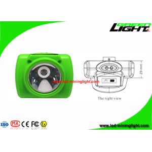 Cheap Rechargeable LED Mining Cap Lamp With Cradle / USB Charger OLED Screen for sale