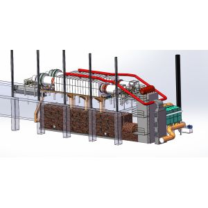 Semi Automatic Roller Cooling Machine Carbonization Furnace