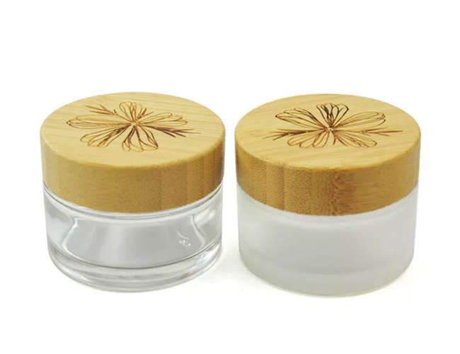 JIAZI Bamboo Cap Cosmetic Pump Bottles Jars Set 20ml -120ml Multi Color