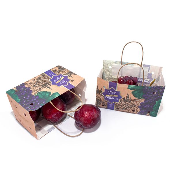OEM Printing Fruit Paper Bags Wet Strength Kraft Paper Uncoated Lining