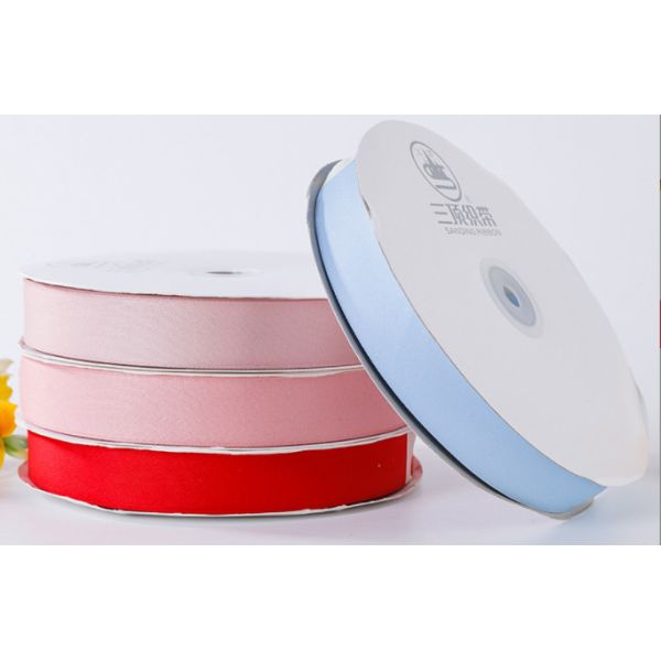 Quality Manufacturer's three top woven ribbon delicate polyester cotton solid color matte cotton ribbon soft 2cm color flower packaging ribbon wholesale