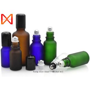 China Matte  Essential Oil Glass Bottle  Frosted Black Colorful Design With OEM Service on sale