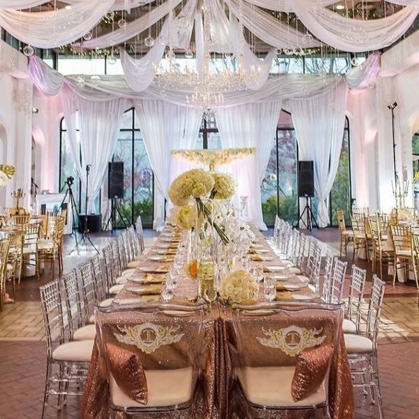 Multiple clear plastic Phoenix chairs