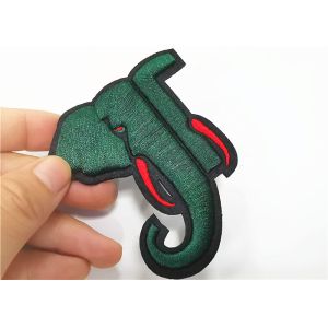 Small Handmade 3D Embroidery Patches Vivid Color Elephant Pattern