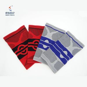 3D nylon spandex elastic knit compression knee brace support