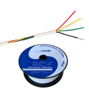 10xAWG24 CPR Eca Fire Resistant LSF Signal Control Security Cable with Drain Wire 7*0.2mm