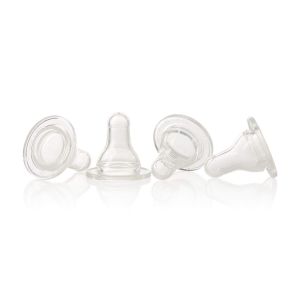 China 3.7cm X 3.7cm Silicone Baby Pacifier Lightweight Familiar Nipple Shape on sale