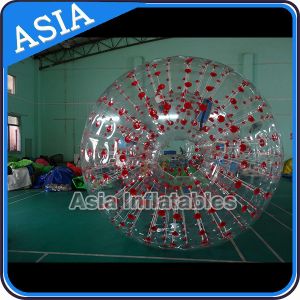 Color Dots Inflatable Zorb Ball , Grass Zorb Ball , Inflatable Human Hamster